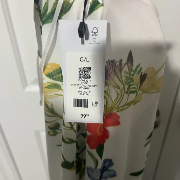 Dynamite Floral Midi Dress with Ruffle Details - Picture 4 of 4